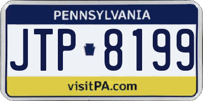 PA license plate JTP8199