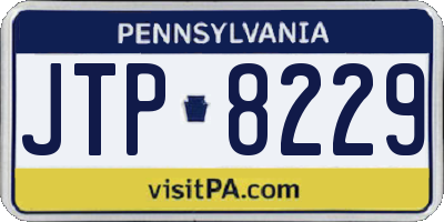 PA license plate JTP8229