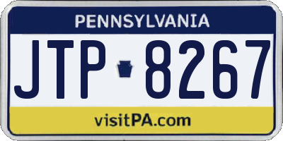 PA license plate JTP8267
