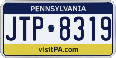 PA license plate JTP8319