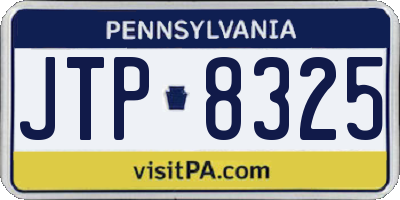 PA license plate JTP8325