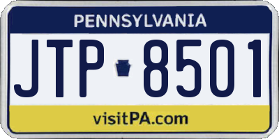 PA license plate JTP8501