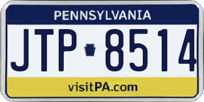 PA license plate JTP8514