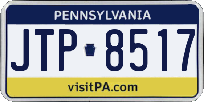 PA license plate JTP8517