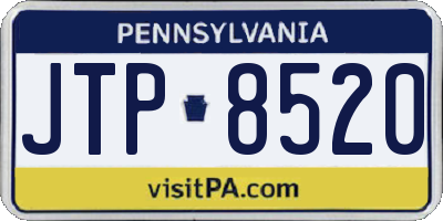 PA license plate JTP8520