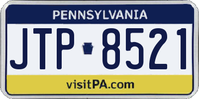 PA license plate JTP8521