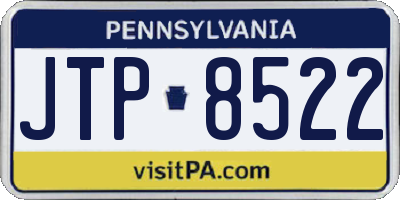PA license plate JTP8522