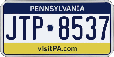 PA license plate JTP8537