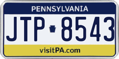 PA license plate JTP8543
