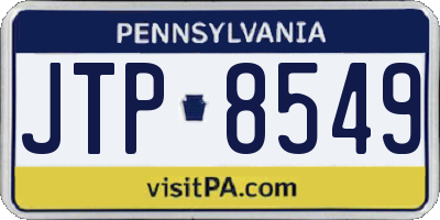 PA license plate JTP8549