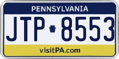 PA license plate JTP8553