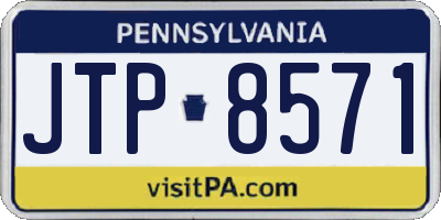 PA license plate JTP8571