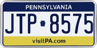 PA license plate JTP8575