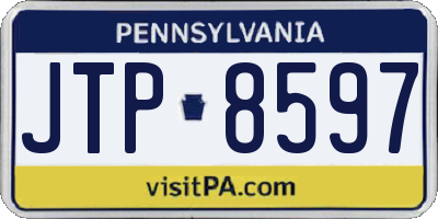 PA license plate JTP8597