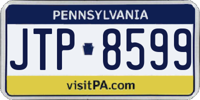 PA license plate JTP8599