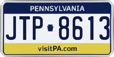 PA license plate JTP8613
