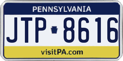 PA license plate JTP8616