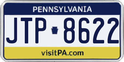 PA license plate JTP8622