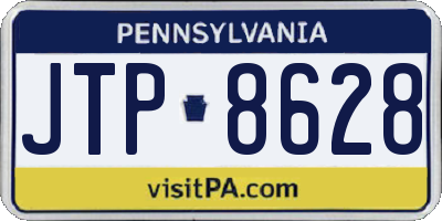 PA license plate JTP8628