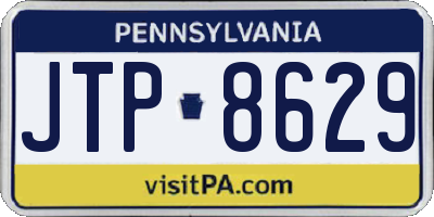 PA license plate JTP8629