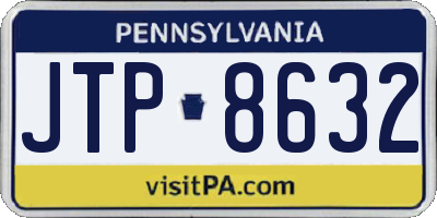 PA license plate JTP8632