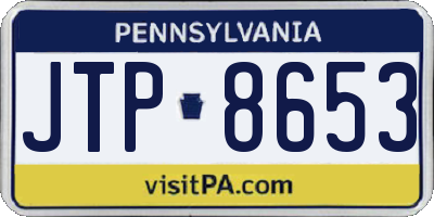 PA license plate JTP8653