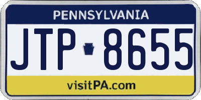 PA license plate JTP8655