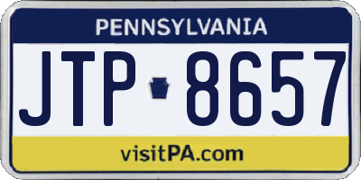 PA license plate JTP8657