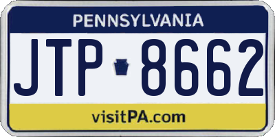 PA license plate JTP8662