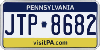 PA license plate JTP8682