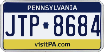 PA license plate JTP8684