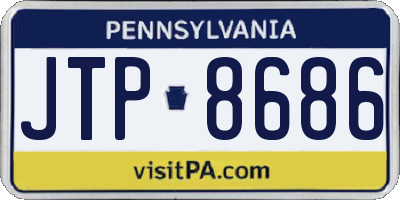 PA license plate JTP8686