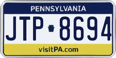 PA license plate JTP8694