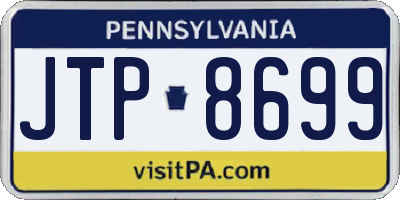 PA license plate JTP8699