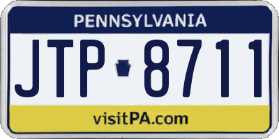 PA license plate JTP8711