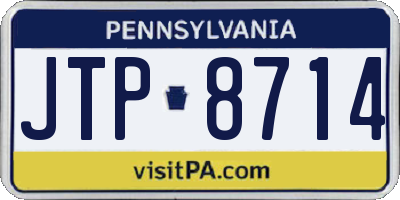 PA license plate JTP8714