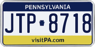 PA license plate JTP8718