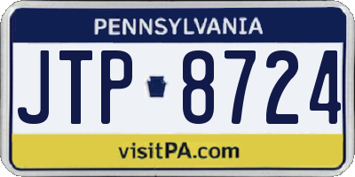 PA license plate JTP8724