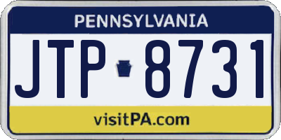 PA license plate JTP8731