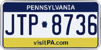 PA license plate JTP8736