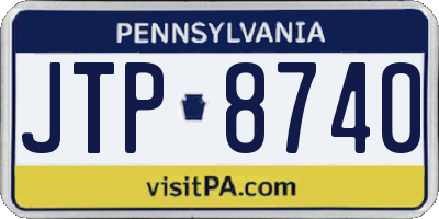 PA license plate JTP8740