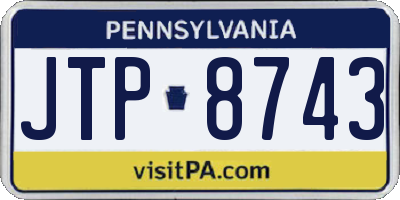 PA license plate JTP8743