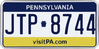 PA license plate JTP8744