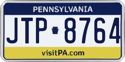 PA license plate JTP8764