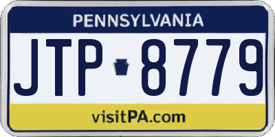 PA license plate JTP8779