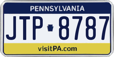 PA license plate JTP8787