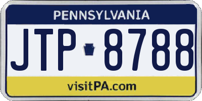 PA license plate JTP8788
