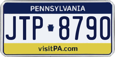 PA license plate JTP8790