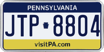 PA license plate JTP8804