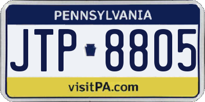PA license plate JTP8805